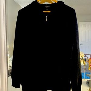 Cashmere Club Black hoodie zip up sweater